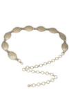 Antique Embossed Metal Chain Belt