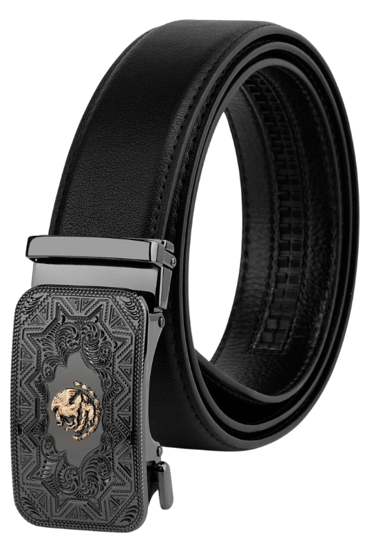 Aztec Texture Gold Coat of Arms Belt