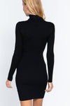 Turtleneck Mini Sweater Dress