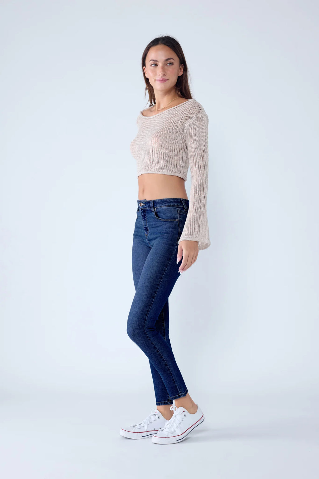 Basic High Rise Ankle Skinny