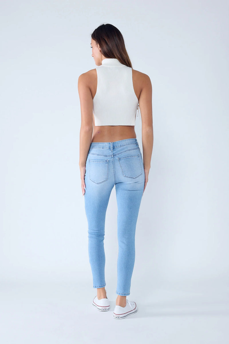 Basic High Rise Ankle Skinny