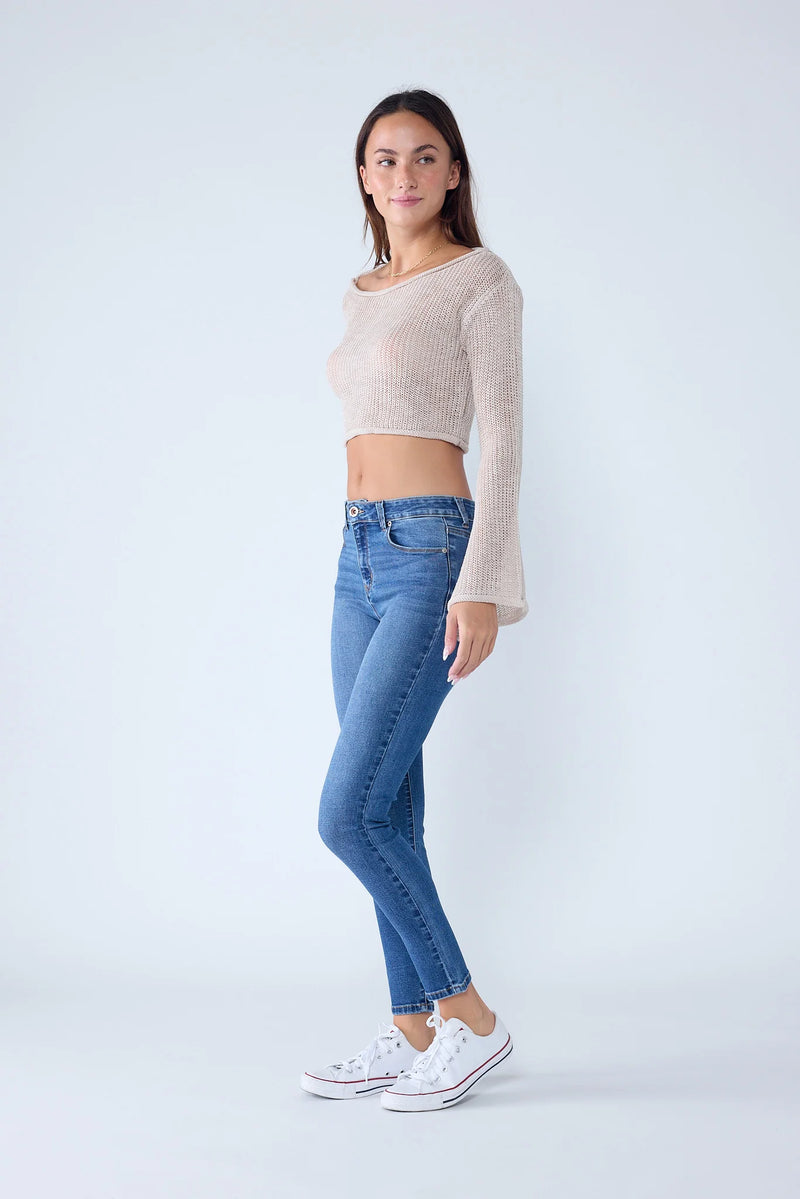 Basic High Rise Ankle Skinny