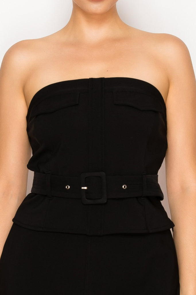 Belted Pocket Tube Top