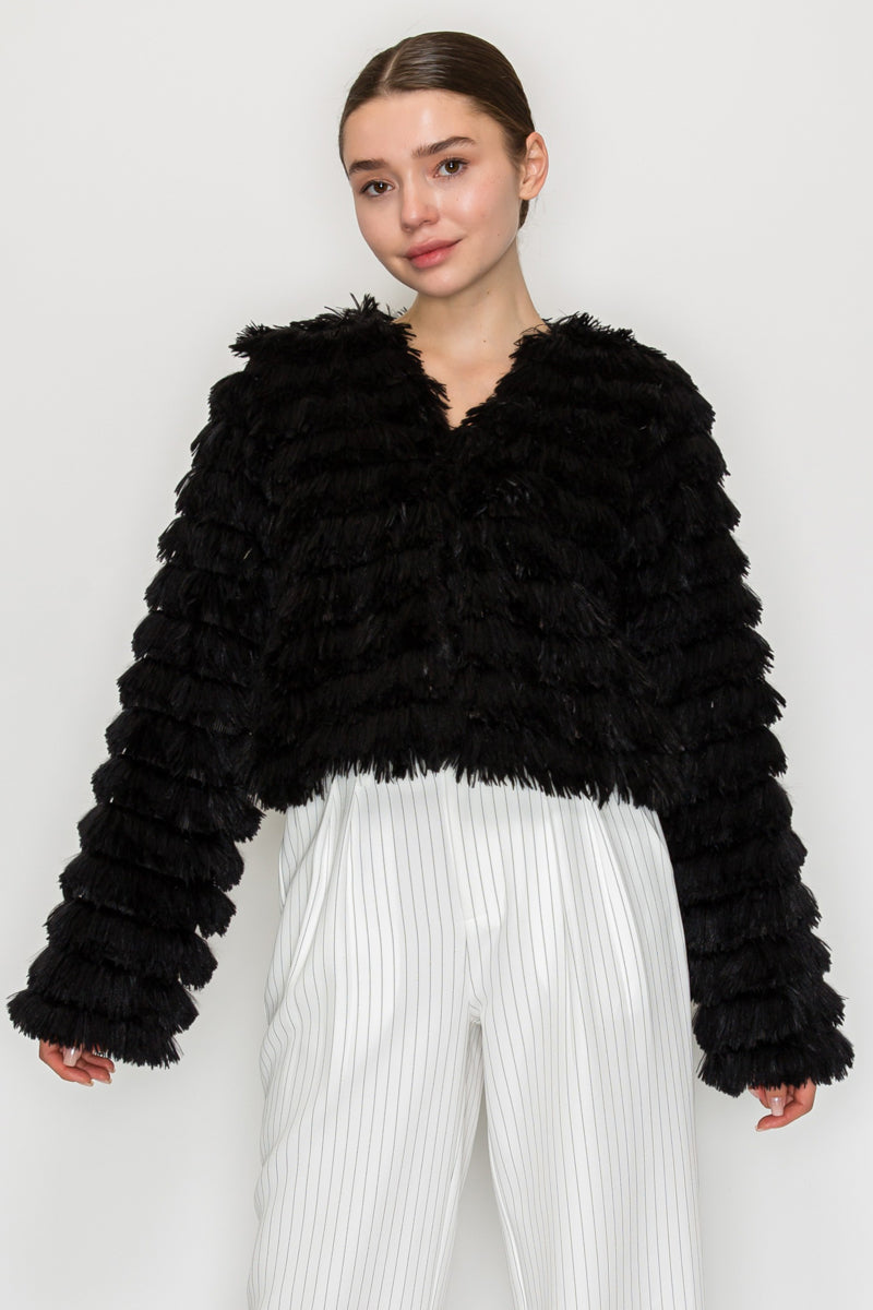 Faux Fur Shag L/S Jacket