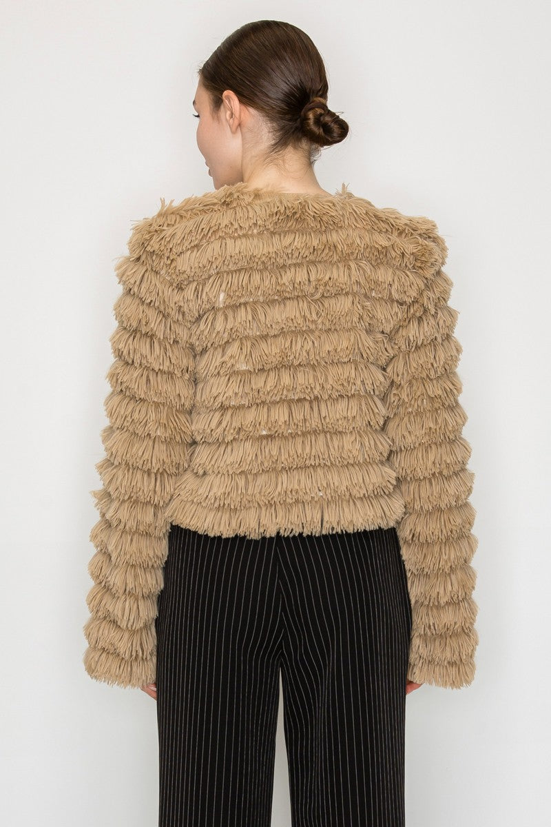 Faux Fur Shag L/S Jacket