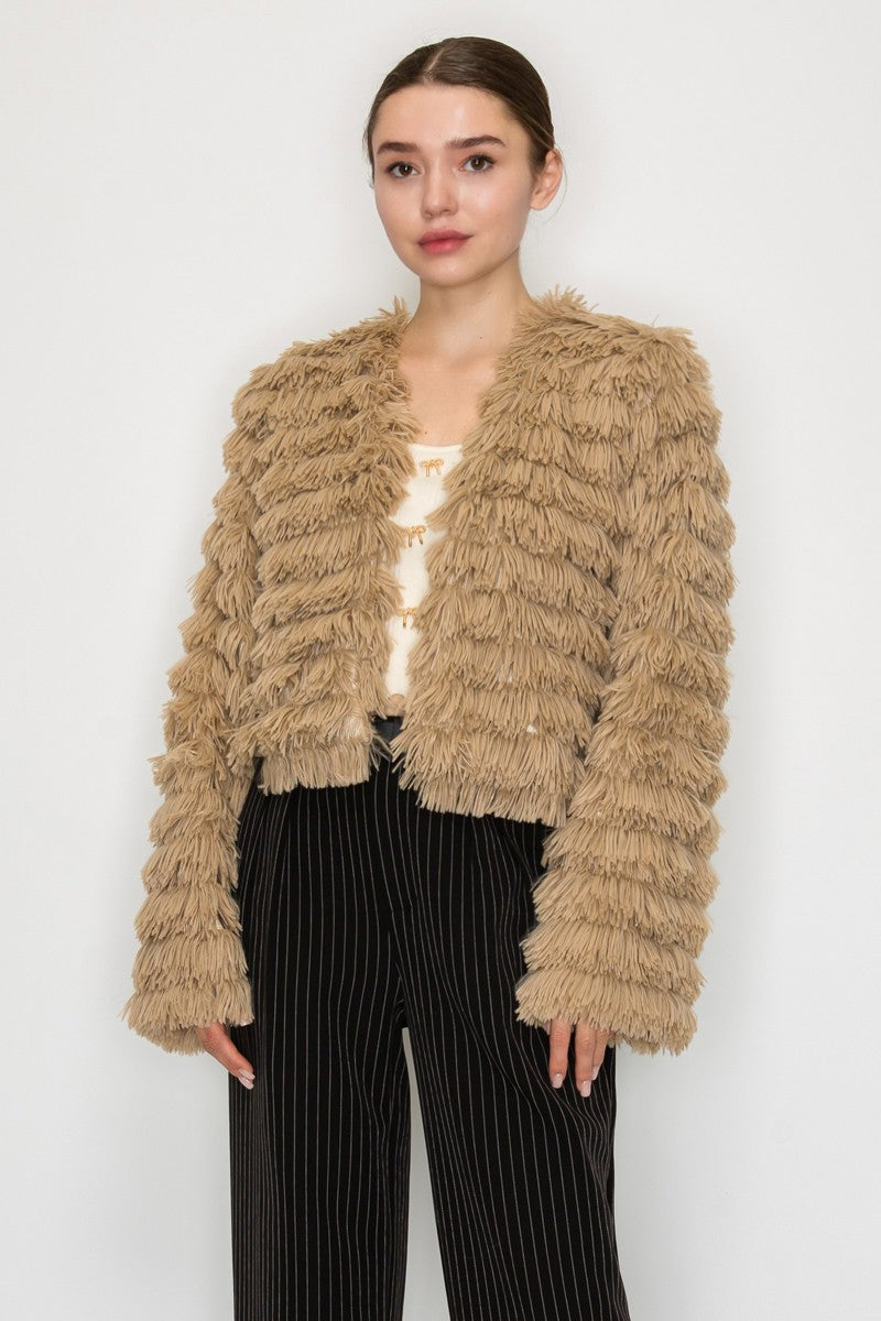 Faux Fur Shag L/S Jacket