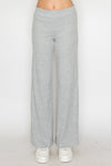 Soft Ribbed Wide Leg Lounge Pants
