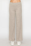 Soft Ribbed Wide Leg Lounge Pants