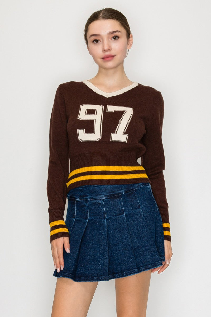 97 V-Neck Copped Sweater