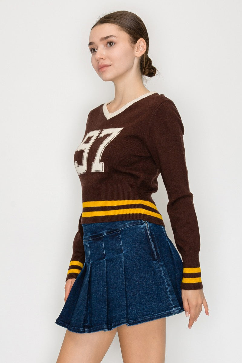 97 V-Neck Copped Sweater