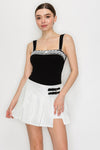 Lace Trim Coquette Bodysuit