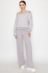 Soft Rib L/S Off Shoulder Top