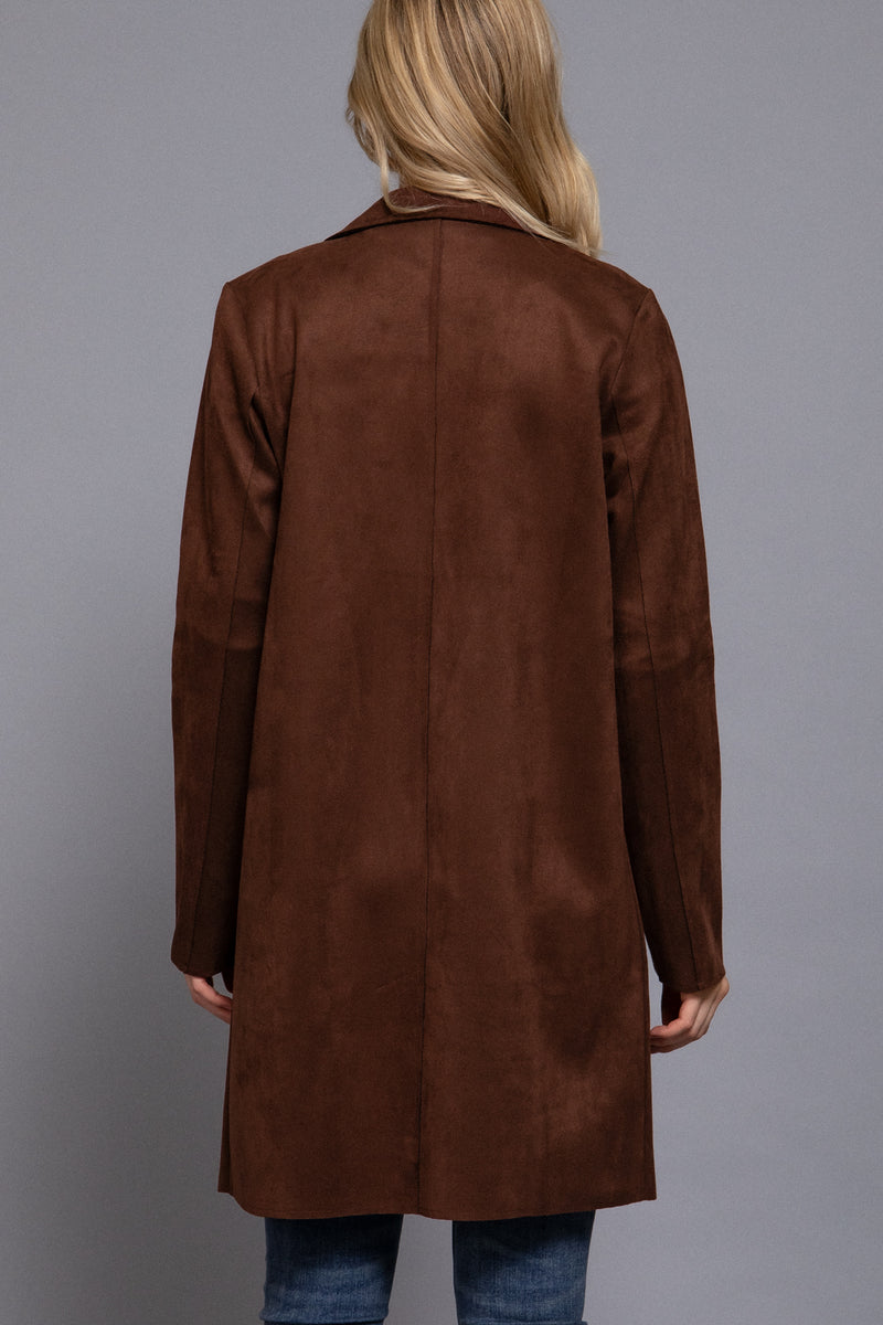 Suede Longline Blazer