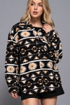 Aztec Printed Fleece Shacket