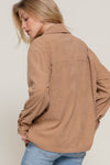 Button Down Long Sleeve Corduroy Jacket