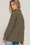 Button Down Long Sleeve Corduroy Jacket