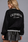 Los Angeles Embroidered Suede Varsity Jacket