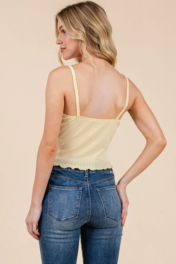 Rosebud Lace Trim Camisole