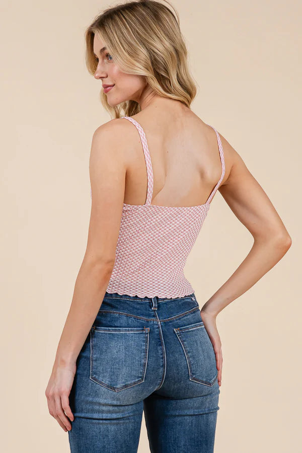 Rosebud Lace Trim Camisole