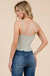 Rosebud Lace Trim Camisole