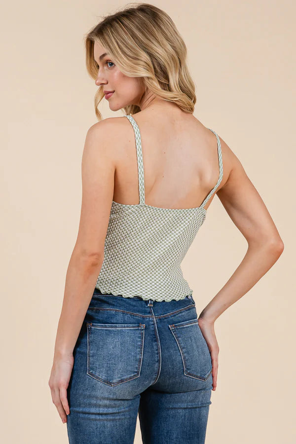 Rosebud Lace Trim Camisole