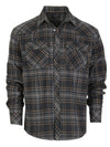 Long Sleeve Flannel Shirt with Snap Buttons