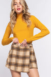 Wrap Plaid Jacquard Skort