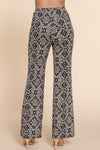 Printed Tie Front Straight Pant