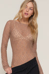 Lace Boat Neck Long Sleeve Bodysuit