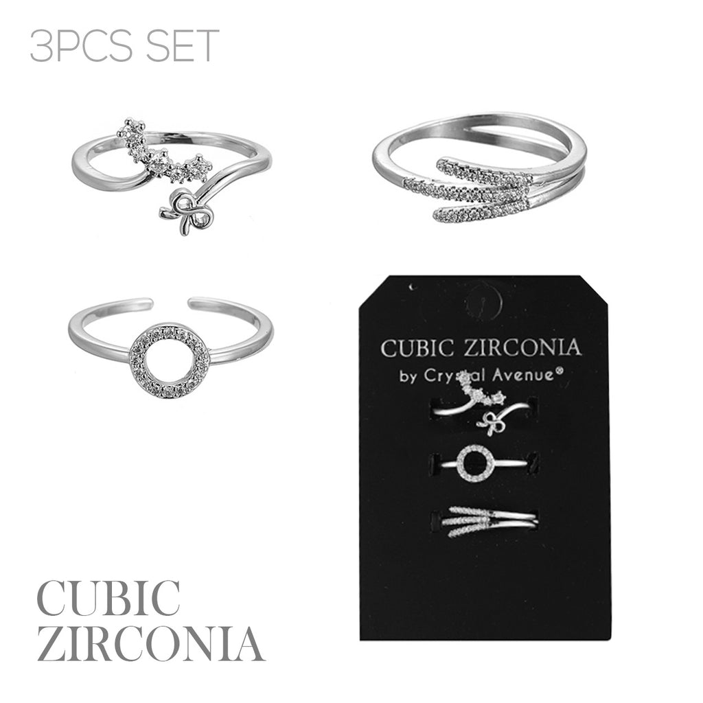 Ribbon Ring 3pc Multi Set