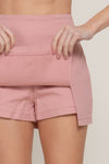 Stretch Twill Dbl Slit Mini Skirt
