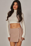 Scuba Knit Studded Mini Skirt