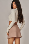 Scuba Knit Studded Mini Skirt