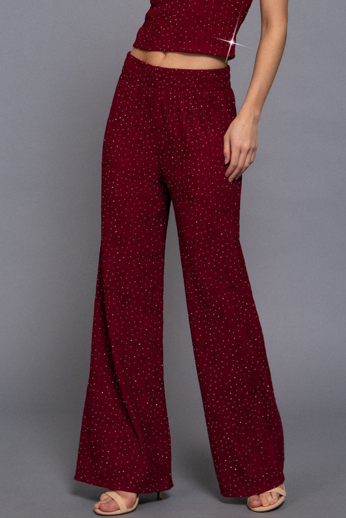 Sparkle Wide Leg Knit Pant