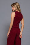 Sleeveless Sparkle Crew Neck Top