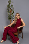 Sleeveless Sparkle Crew Neck Top