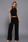 Sleeveless Sparkle Crew Neck Top