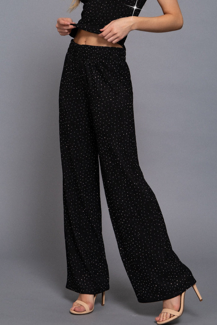 Sparkle Wide Leg Knit Pant