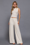 Sleeveless Sparkle Crew Neck Top