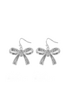 Crystal Bow Hook Earring