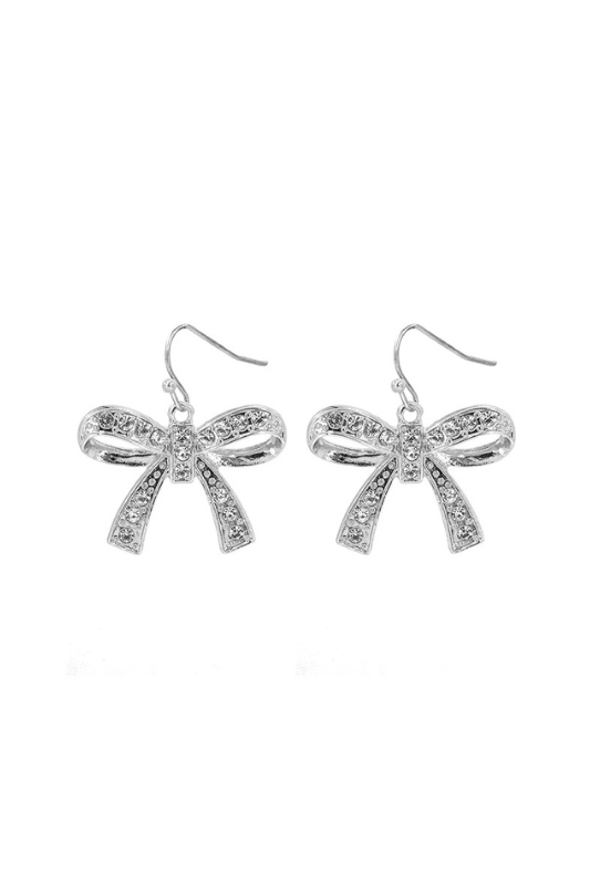 Crystal Bow Hook Earring