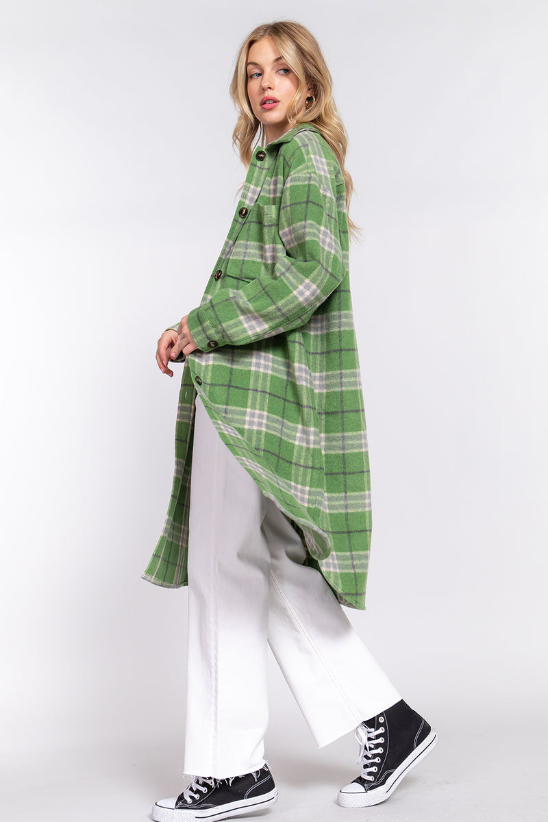 Plaid Jacquard Long Flannel