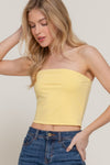 Cotton Jersey Cropped Tube Top