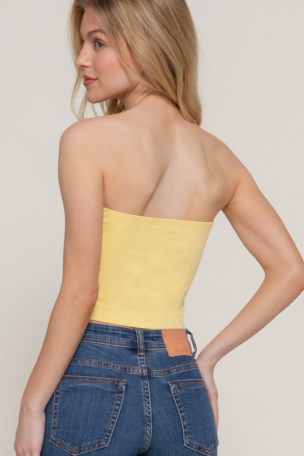 Cotton Jersey Cropped Tube Top