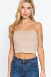 Cotton Jersey Cropped Tube Top