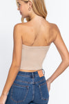 Cotton Jersey Cropped Tube Top