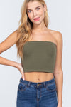 Cotton Jersey Cropped Tube Top