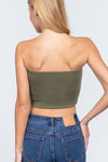 Cotton Jersey Cropped Tube Top