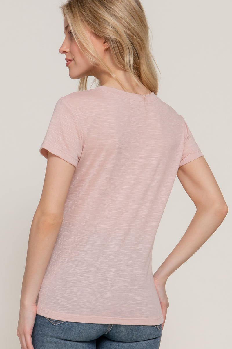 LA CA Short Sleeve Slub Tee