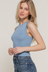 Sleeveless Crew Neck Spring Top